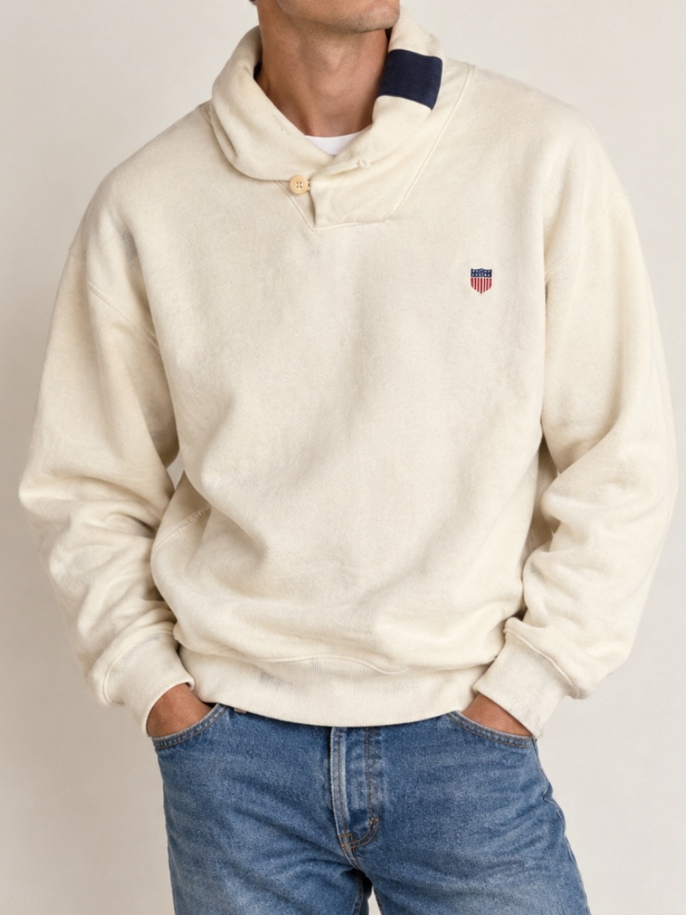 Vintage Polo Ralph Lauren P Wing Ski Stadium 1992 Rare K Swiss Sweaters Size M